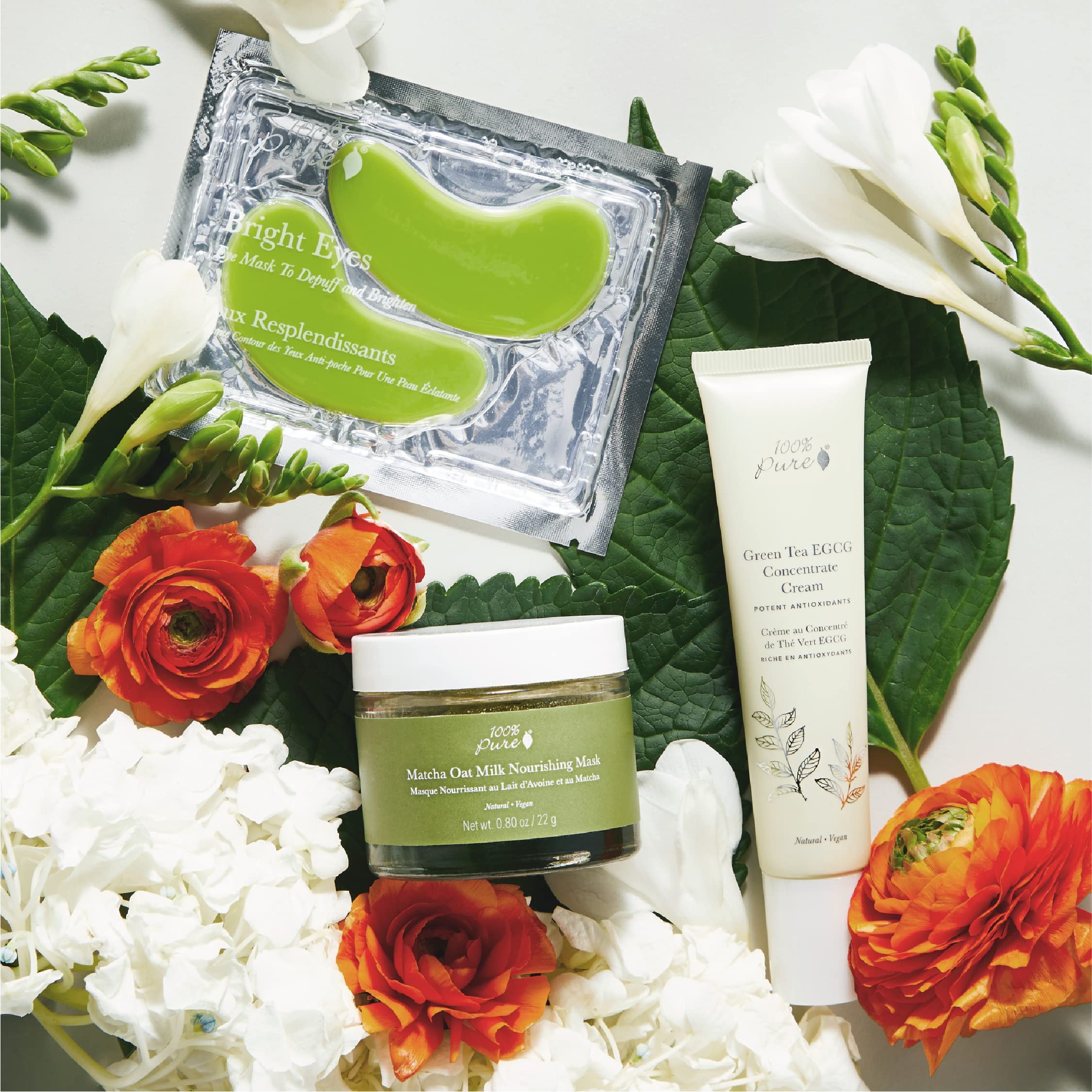 100% PURE Bright Eyes Masks Under Eye Skincare Wrinkle Smoothing Replenishment Diminish Dark Circles, Puffiness - Hydrating & Moisturizing Patches For Tired Eyes & Morning Bags - Vegan - 1 Pack - Image 6