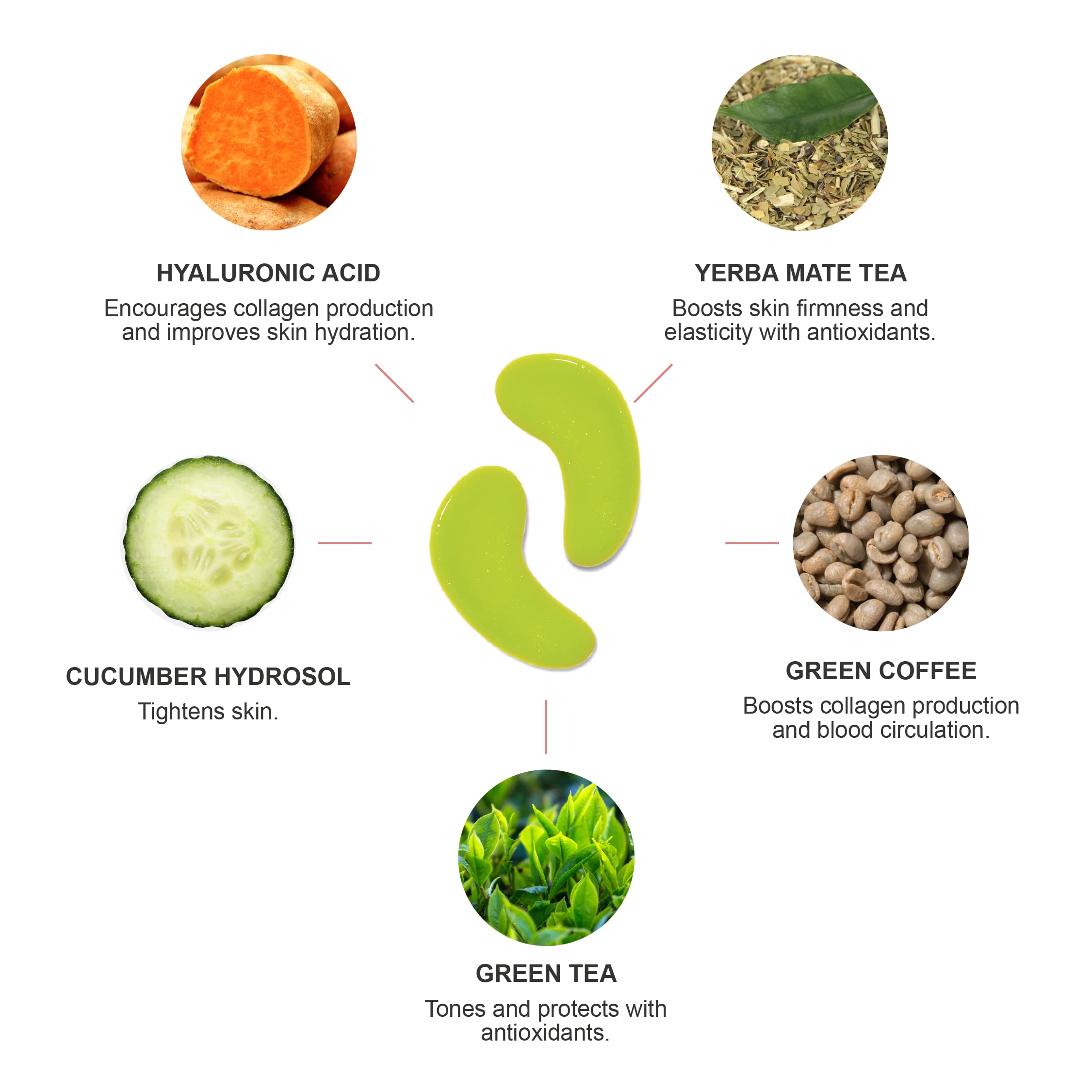 100% PURE Bright Eyes Masks Under Eye Skincare Wrinkle Smoothing Replenishment Diminish Dark Circles, Puffiness - Hydrating & Moisturizing Patches For Tired Eyes & Morning Bags - Vegan - 1 Pack - Image 3