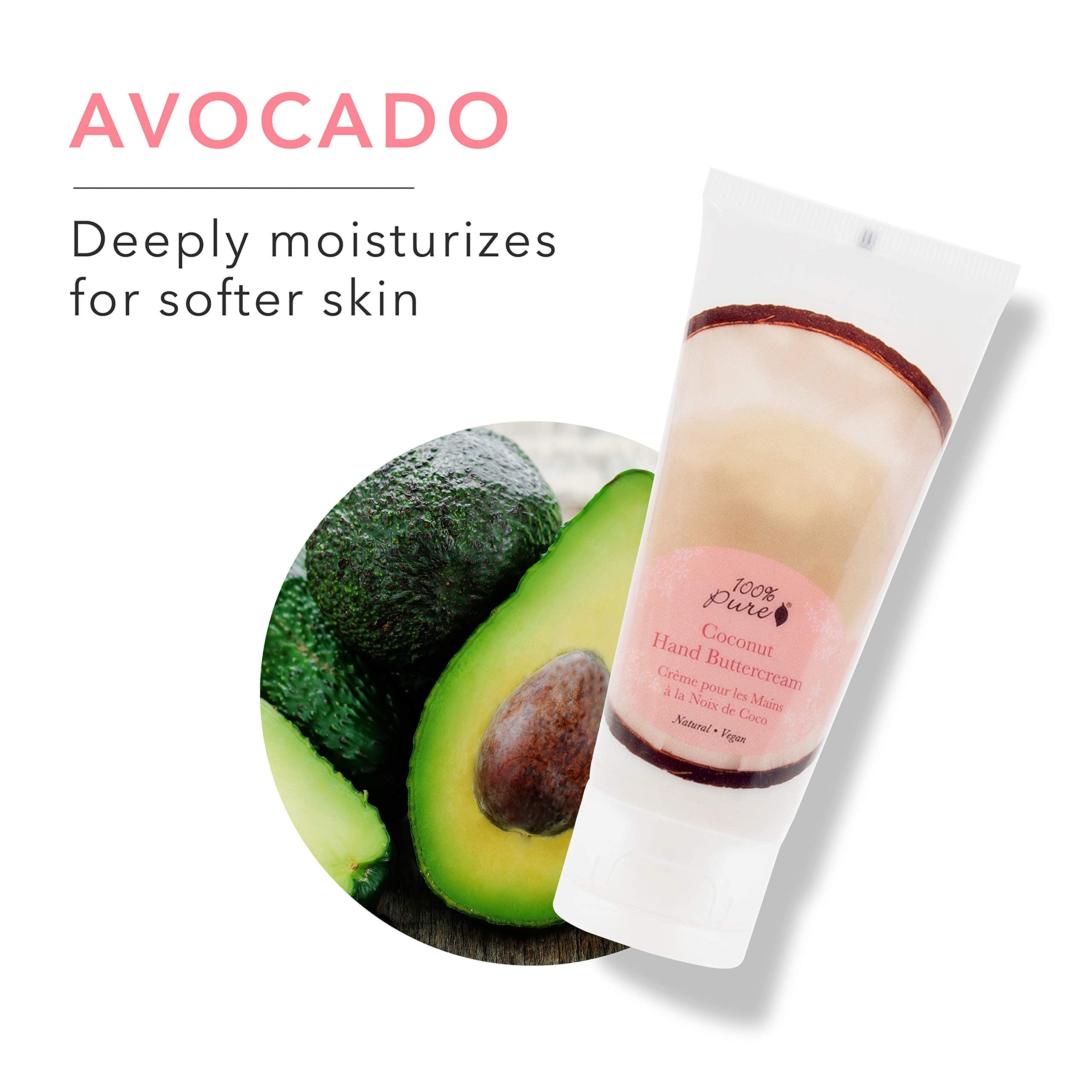 100% PURE Coconut Vegan Hand Cream Dry Skin Buttercream Lotion Made with Shea Butter Natural Moisturization for Dryness - 2 Fl Oz - Image 4