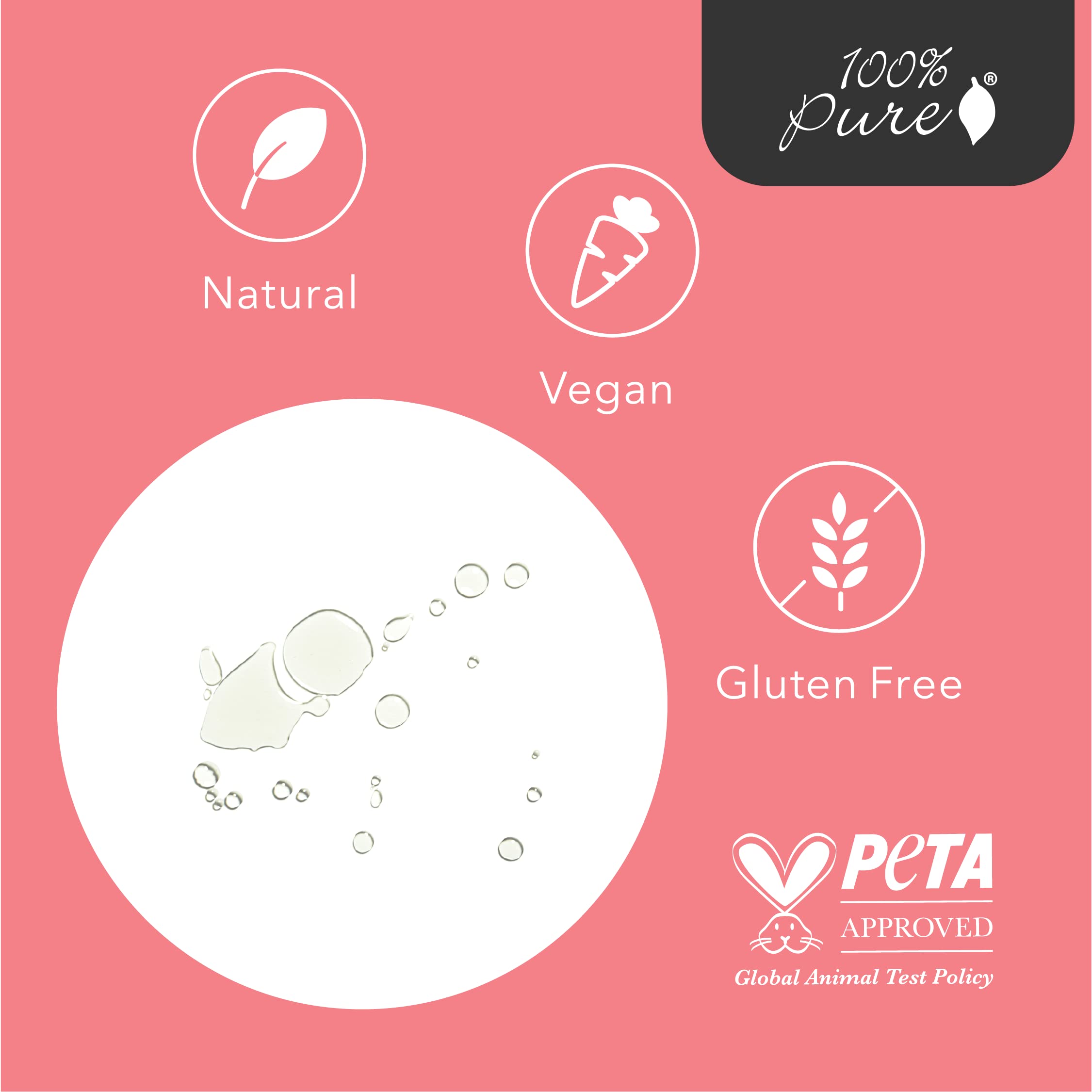 100% PURE Intensive Nourish Facial Oil Hydrating Face & Body Moisturizer Natural Illuminating Dry Skincare for Women & Men - Vegan - 1oz - Image 4