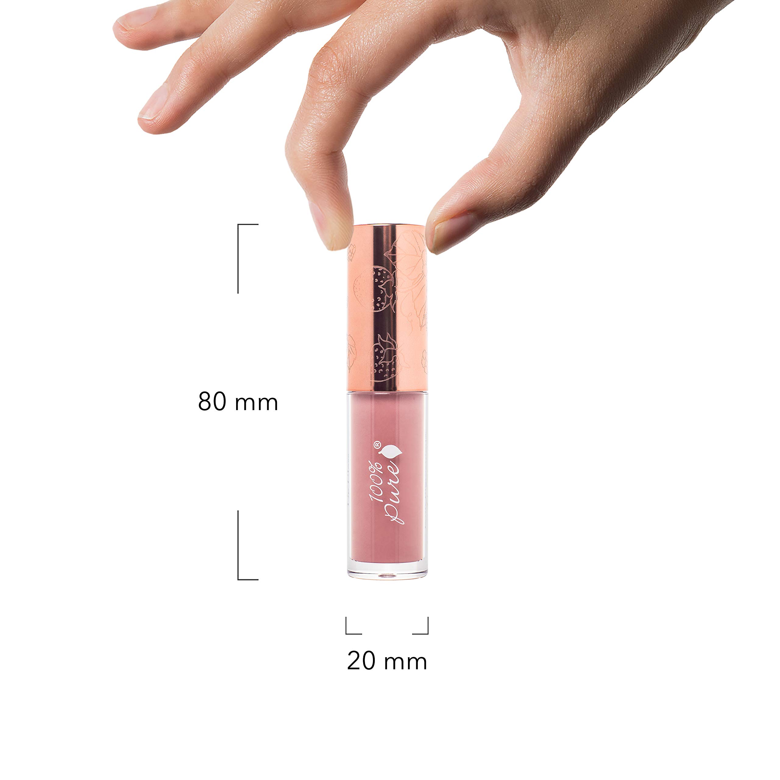 100% PURE Lip Gloss (Fruit Pigmented), Mauvely, High Shine, Moisturizing, Natural Lip Gloss, Sheer Finish, Tinted Lip Gloss w/Cocoa Butter, Vitamin E (Rosy Mauve Color) - 0.14 Fl Oz - Image 8