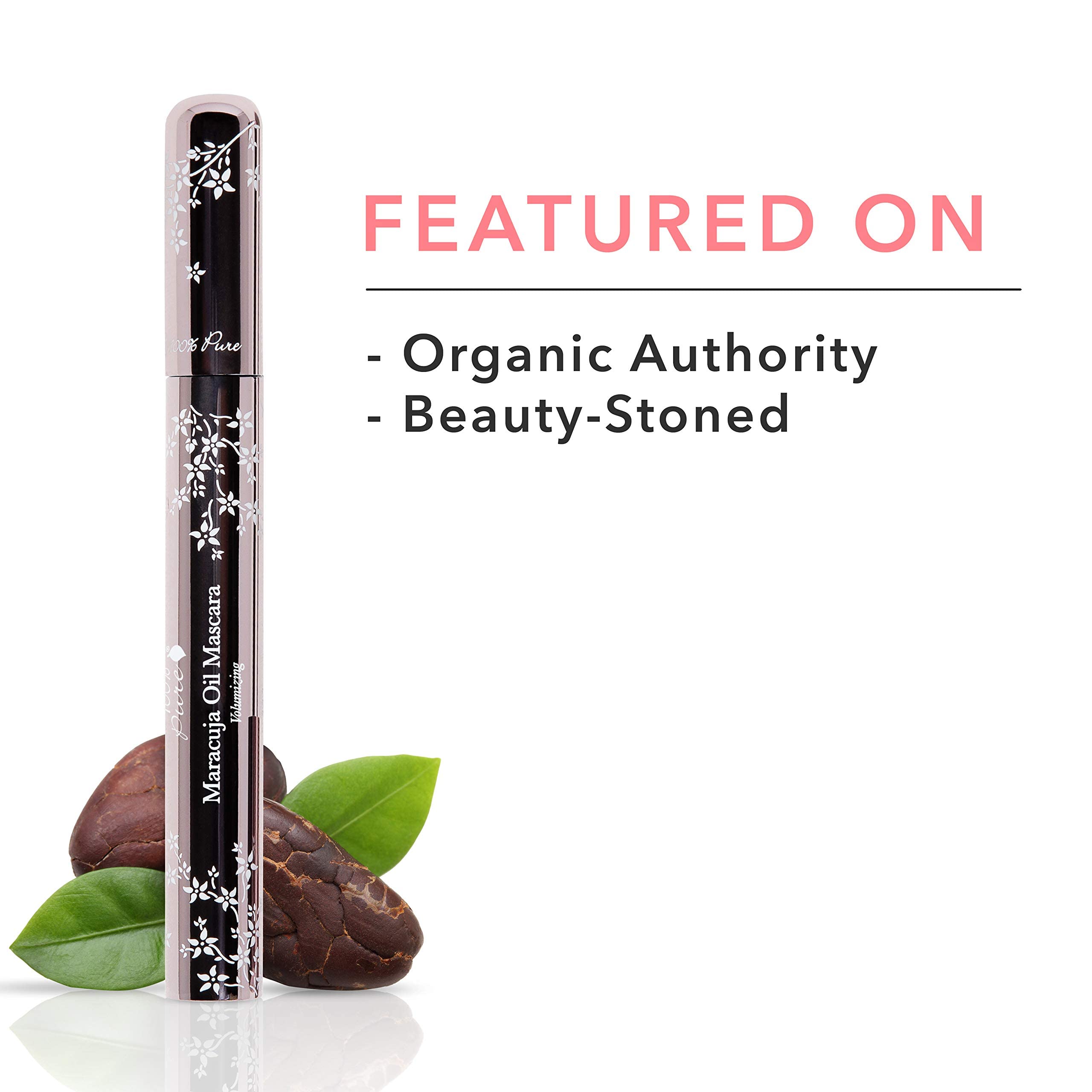 100% PURE Maracuja Oil Mascara Dramatic Intense Volume & Length Natural Fruit Pigmented Voluminous Eyelash Makeup No Clumping, Smudging or Flaking - Vegan, Blackberry Color - 0.35 oz - Image 8