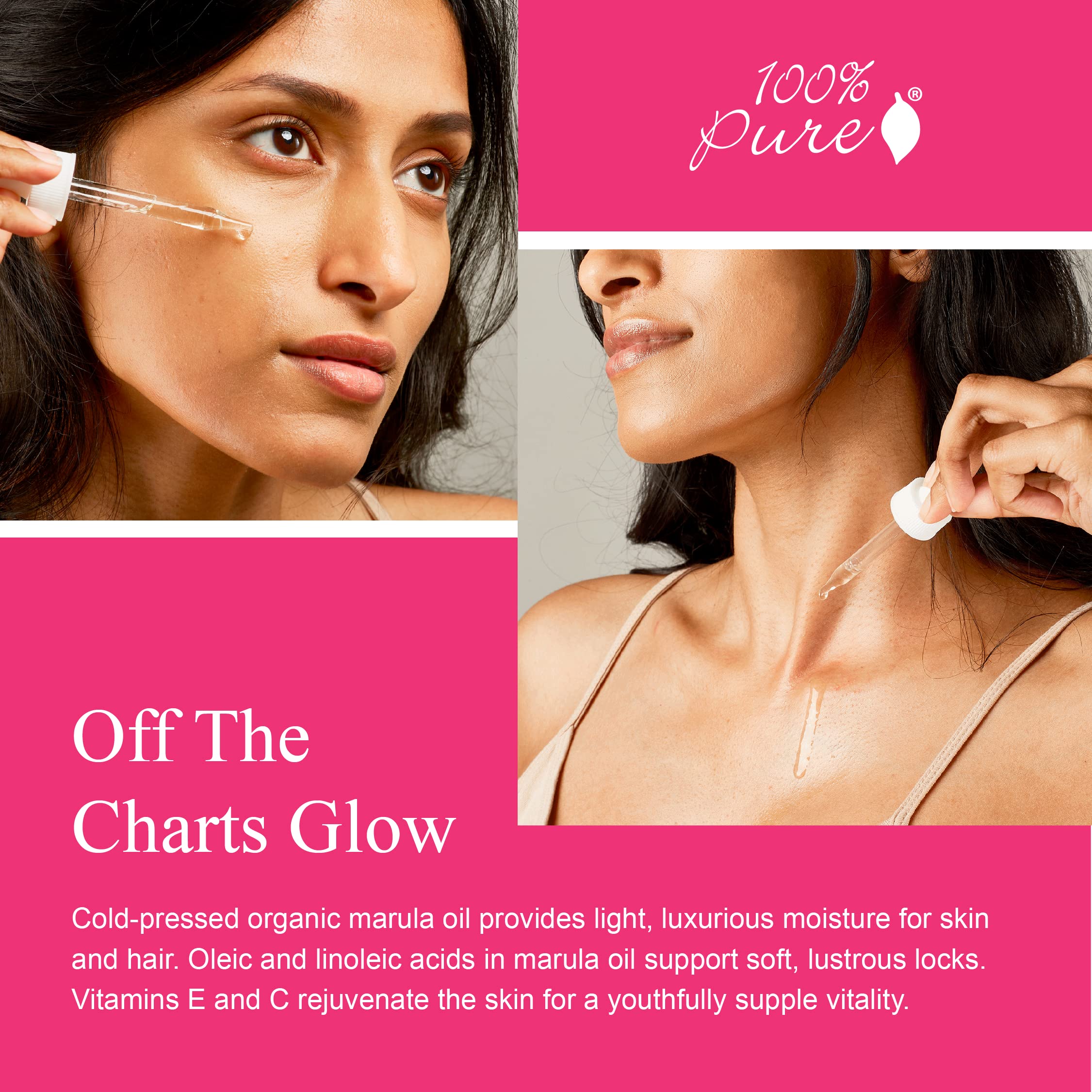 100% PURE Organic Marula Oil Cold-Pressed For Face Body Hair Hydrating Vitamins & Omega Fatty Acids Support Glowing Plumped Up Youthful Skin - Natural Moisturizer Facial Radiance - Vegan - 1oz - Image 5