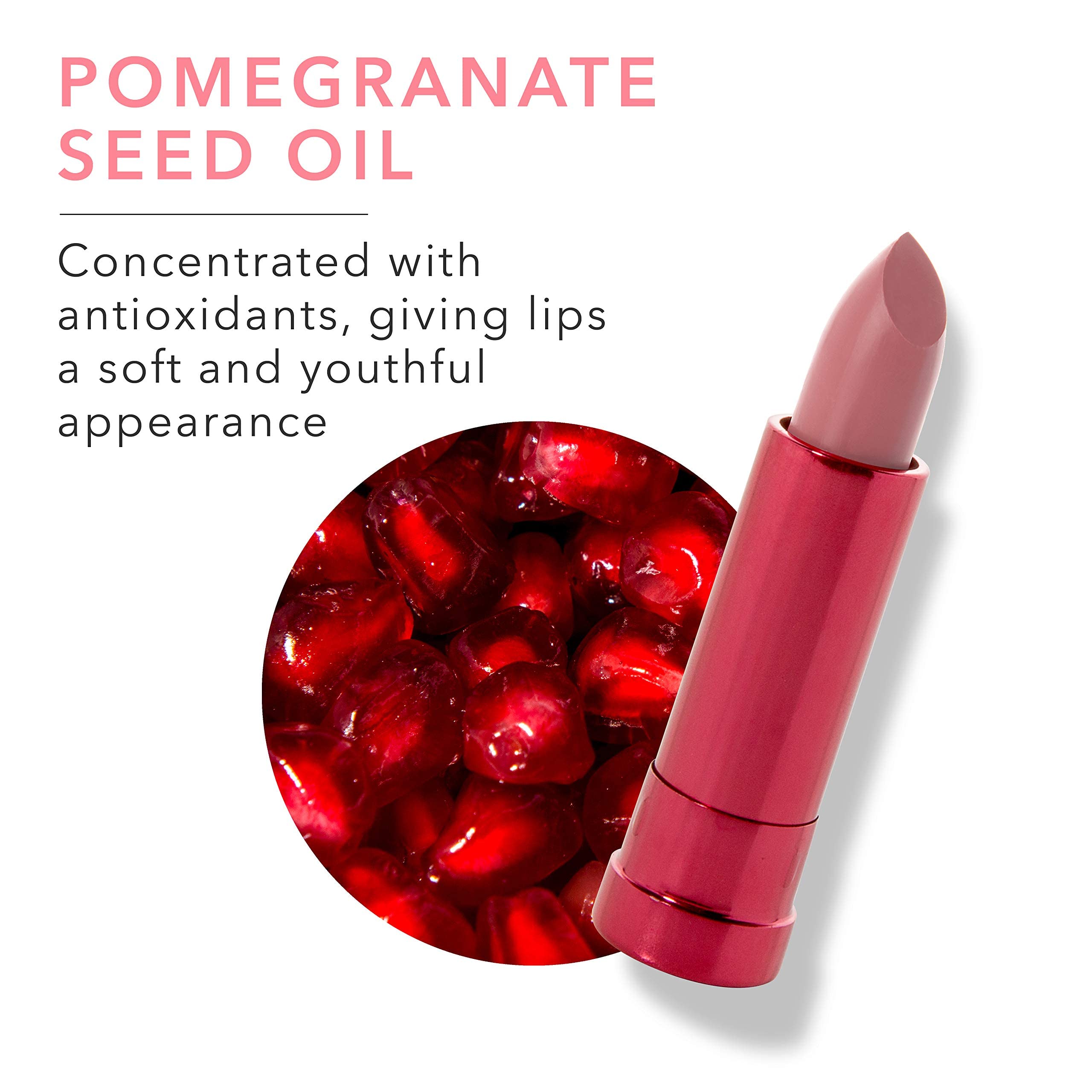 100% PURE Pomegranate Oil Anti-Aging Lipstick Long Lasting, Vibrant Makeup - Moisturizing Cocoa Butter Satin Finish - Vegan Fruit Pigmented Foxglove Color (Berry Pink Mauve) - 0.15 oz - Image 5