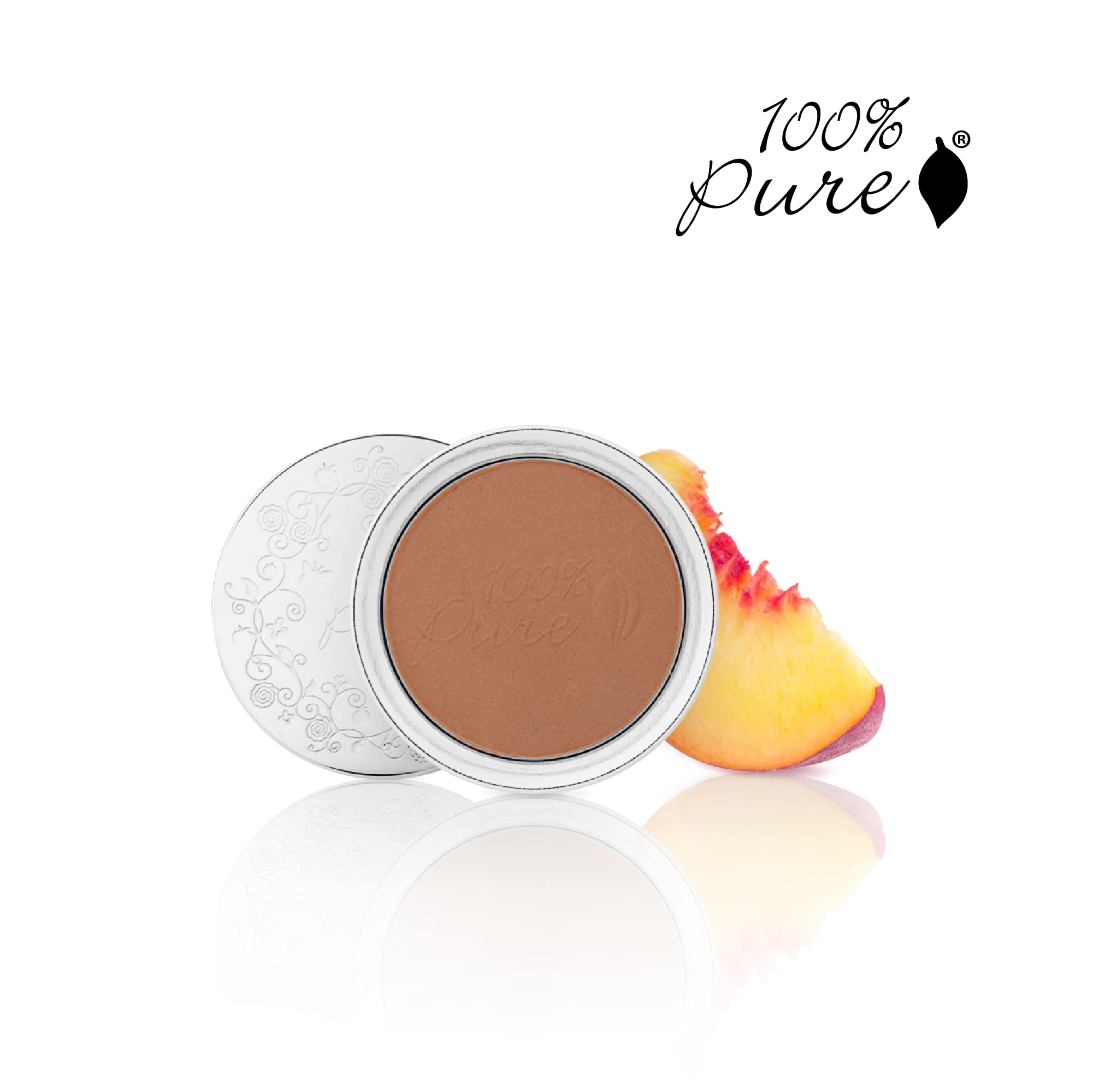 100% PURE Powder Foundation Matte Finish Face Makeup - Oil Absorbing Pressed Poreless Concealer - Vegan Fruit Pigmented Cocoa Color (Deep Shade w/Neutral Undertones) - 0.32 Oz - Image 6