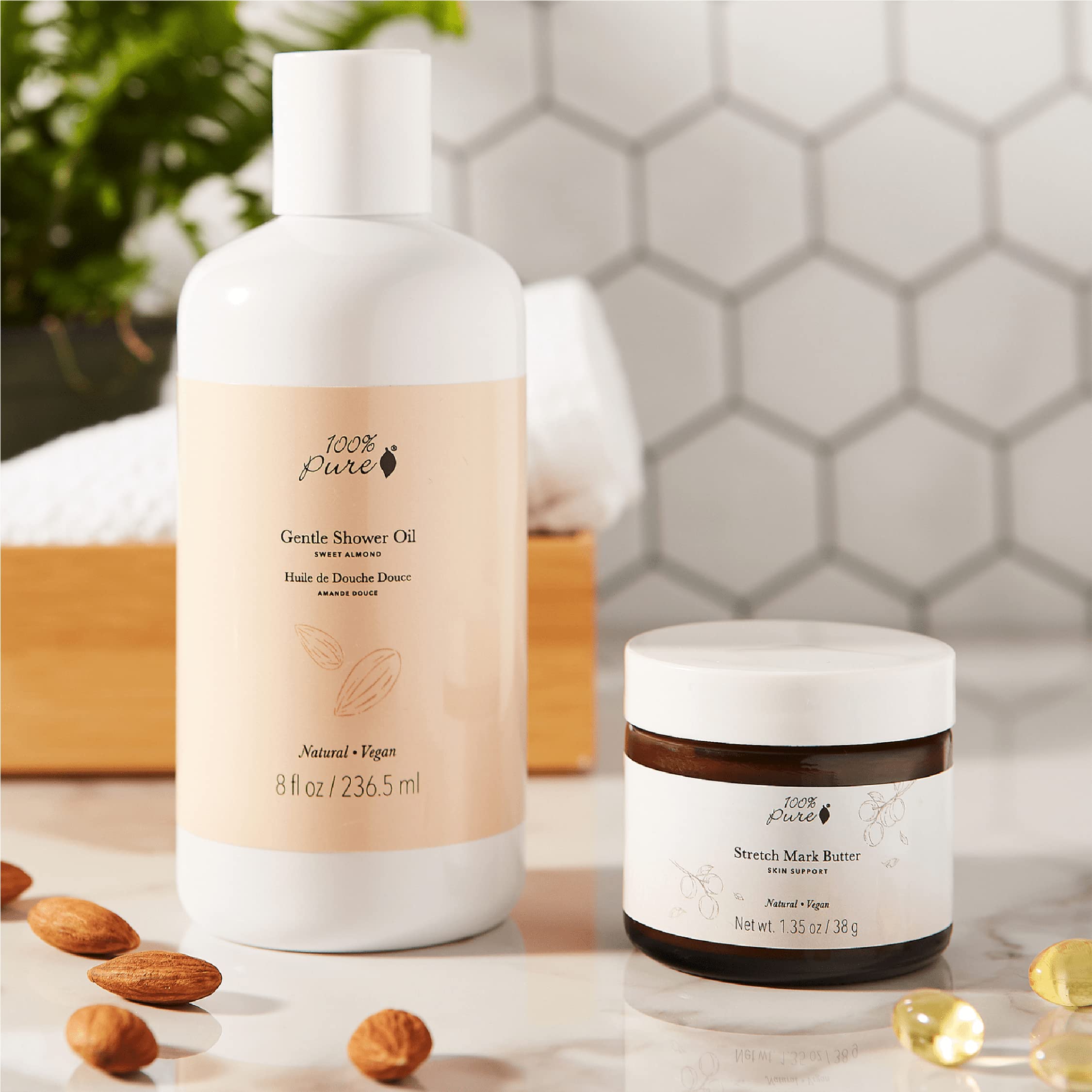 100% PURE Skin Support Stretch Mark Butter Belly Moisturizer - Nourishing Skin Defense with Vitamins & Antioxidants Natural Pregnancy Formula - Shea, Cocoa Butter, Vitamin E Cream - Vegan - 1.35oz - Image 8