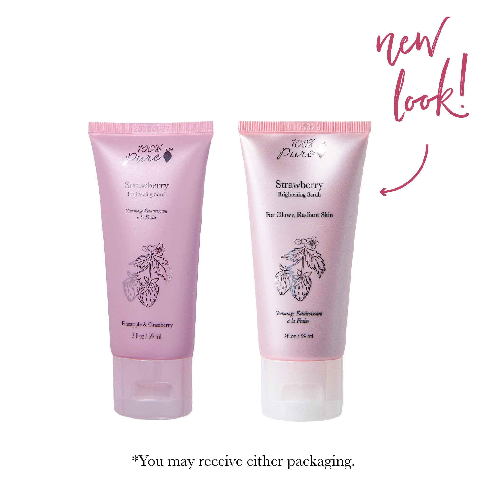 100% PURE Strawberry Brightening Facial Scrub Antioxidant-Rich for Radiant, Smooth Skin - Papaya & Pineapple Enzymes Natural Glow Exfoliator - Gentle Exfoliating Face Wash for Women & Men - 2 Fl oz - Image 7