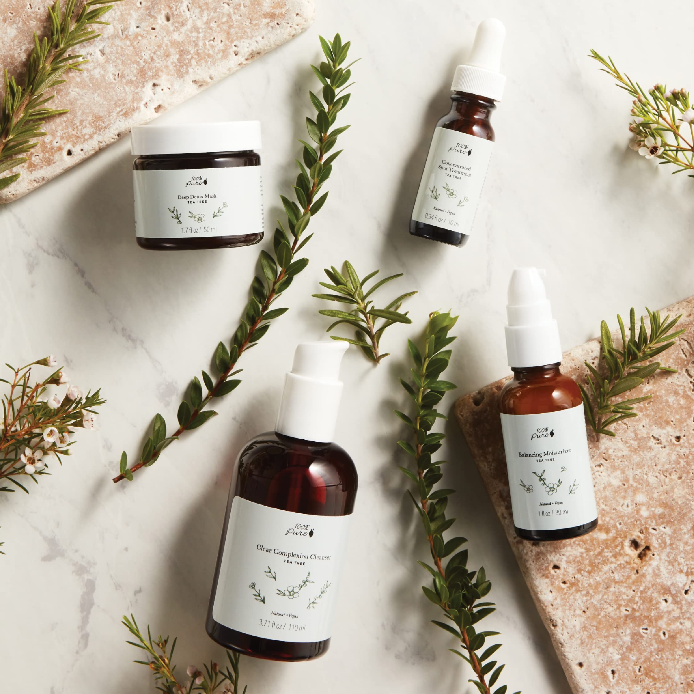 100% PURE Tea Tree Deep Detox Face Mask & Deep Pore Cleanse Natural Skin Care Unclog & Detoxify Acne Blemish Treatment For Oily Skin - Vegan - 1.7oz - Image 6