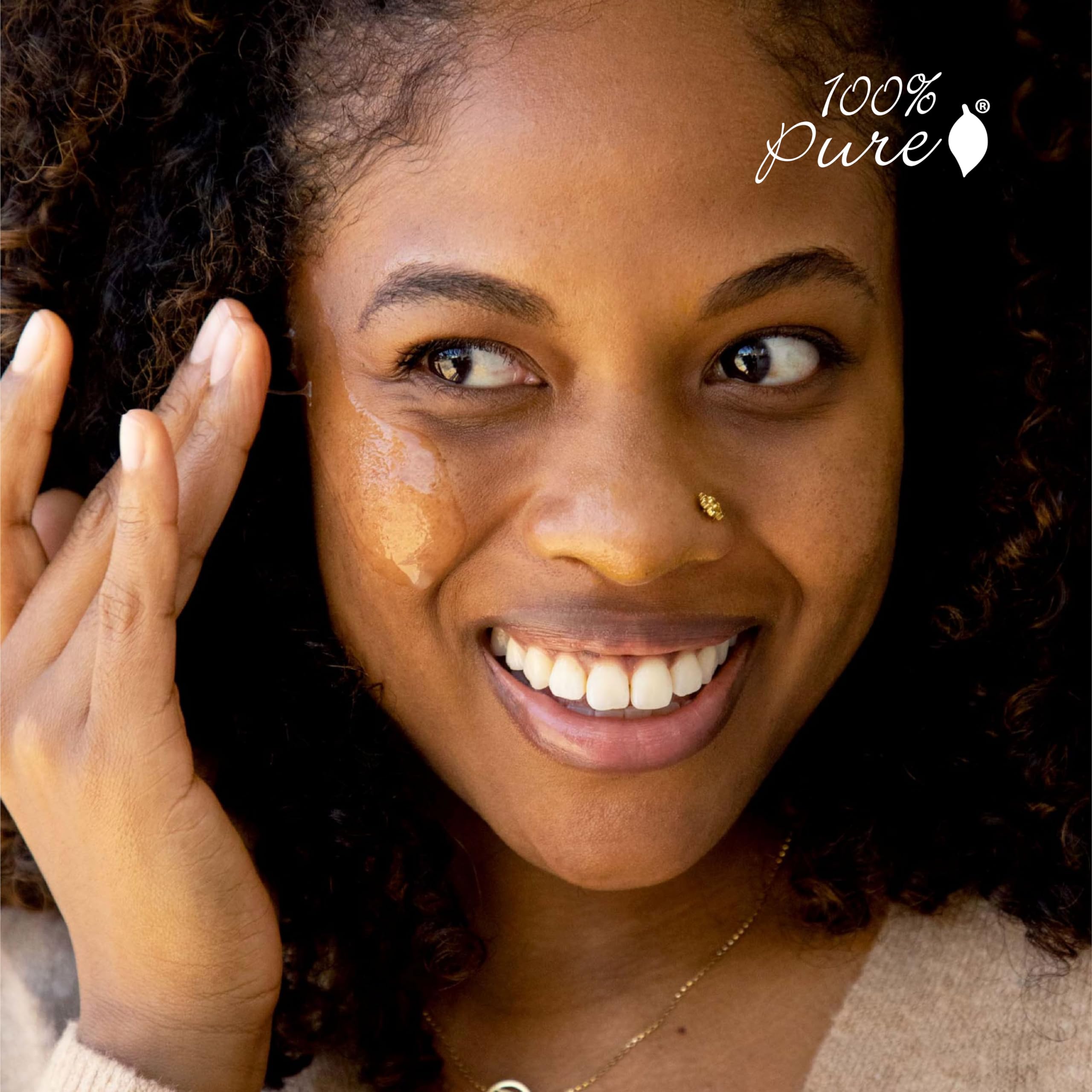 100% PURE Vitamin C Face Serum Hydrating Glow Skin Care with ALA Aloe + Vitamin E Oil - Daily Firming & Correcting Anti Aging Facial Moisturizer for Women & Men All Skin Types, Vegan - 1 Fl Oz - Image 5