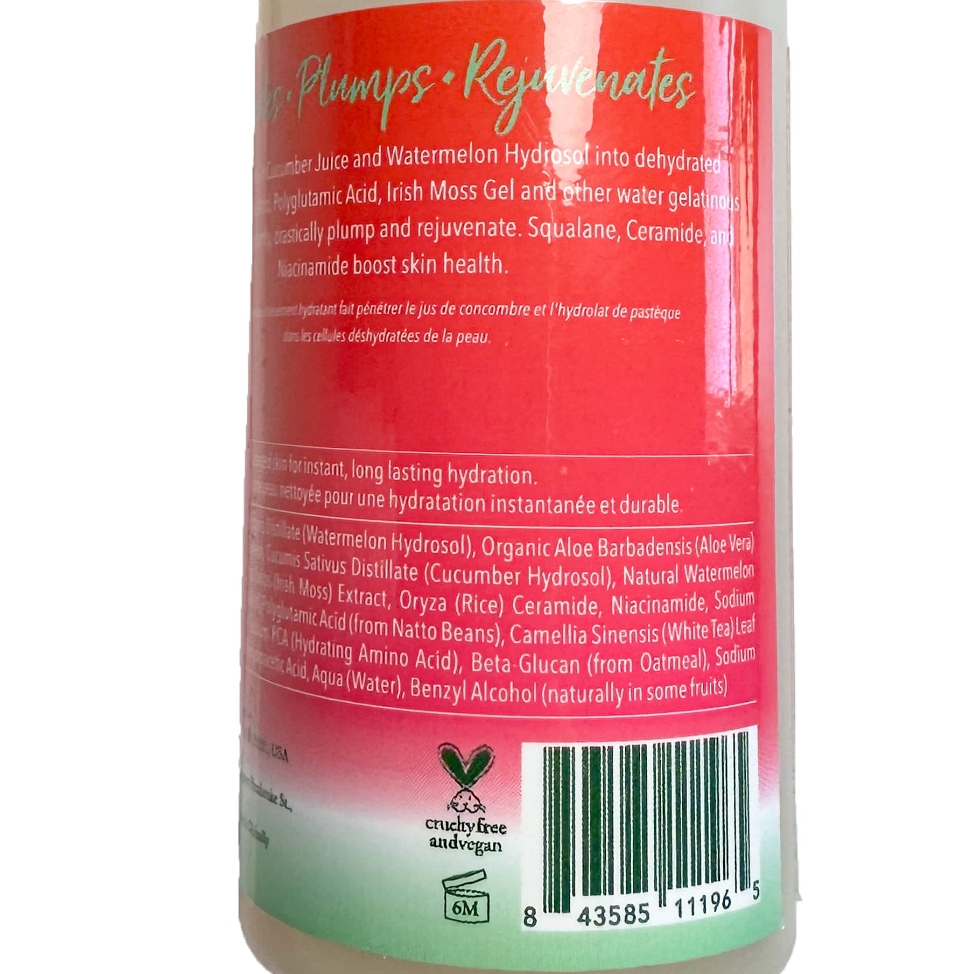 100% PURE Watermelon Cucumber Water Locking Moisturizing Serum for Face with Hyaluronic Acid to Replenish Hydrate & Plump Dry Thirsty Skin, Vegan - 1.7 fl oz - Image 3