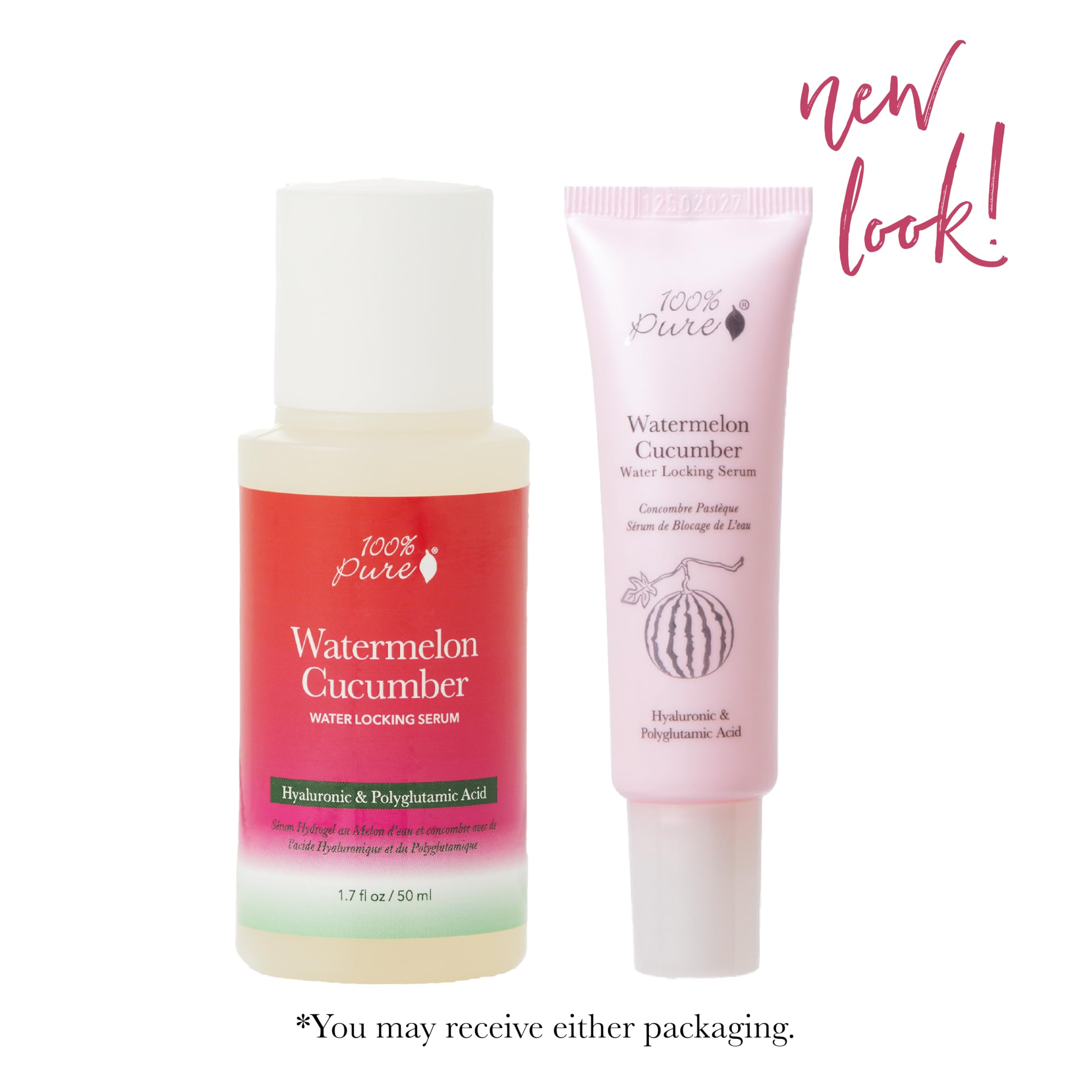 100% PURE Watermelon Cucumber Water Locking Moisturizing Serum for Face with Hyaluronic Acid to Replenish Hydrate & Plump Dry Thirsty Skin, Vegan - 1.7 fl oz - Image 4