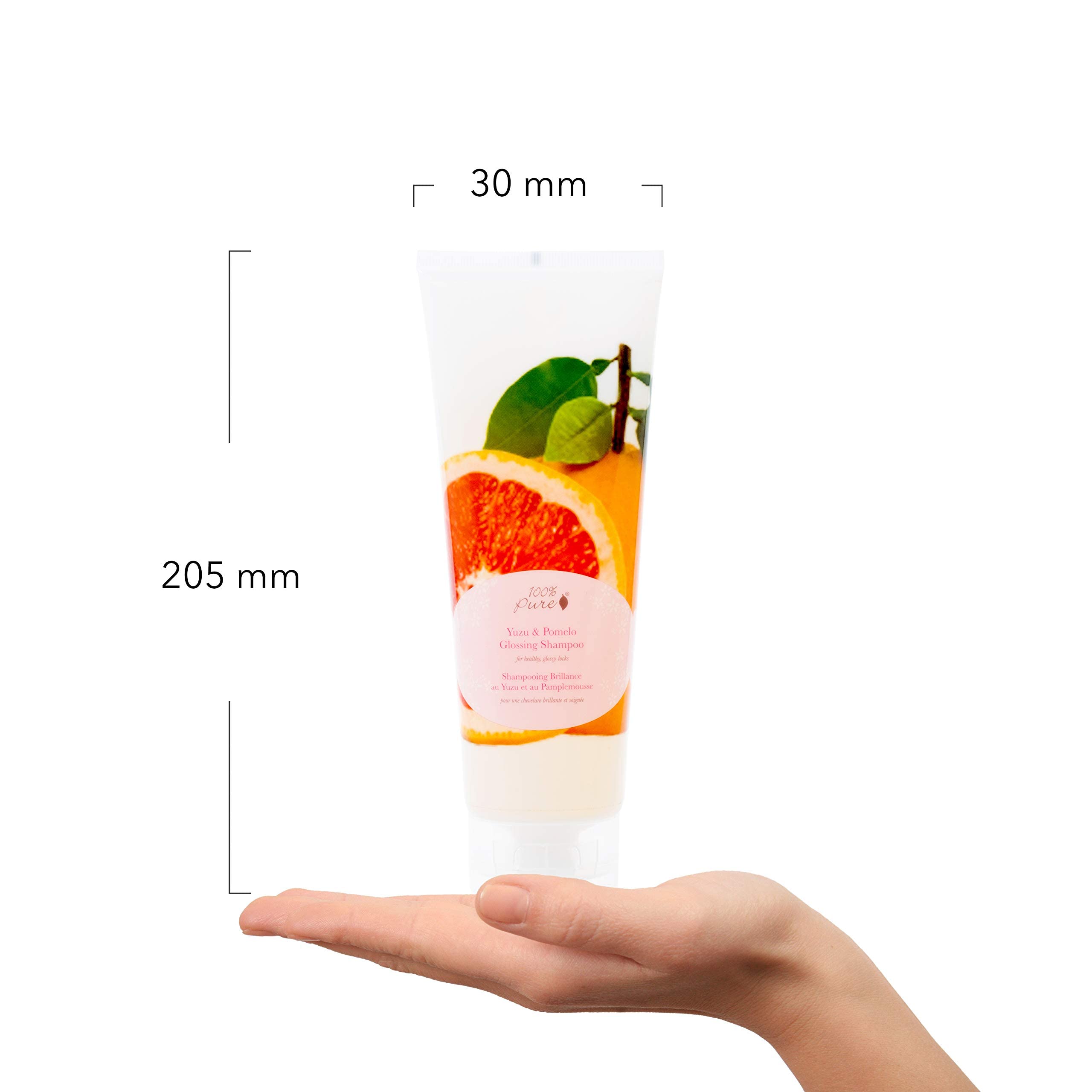 100% PURE Yuzu & Pomelo Glossing Shampoo & Hydrating Detox Helps Restore Vibrancy in Dry Dull Hair Revitalizing Shine & Body Healthy Growth for Women & Men, Vegan - 8 Fl Oz - Image 7